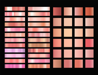 Rose gold gradient vector collection. Easy to use.