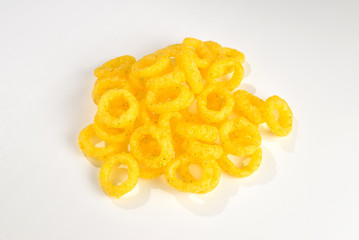 Snack rings isolated on white background