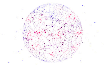 point and line composed world map,representing the global,Global network connection,international meaning.