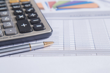 Obraz premium Financial accounting stock market graphs analysis