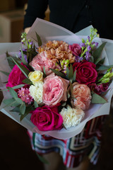 bouquet of flowers in the floristry shop wedding salon	