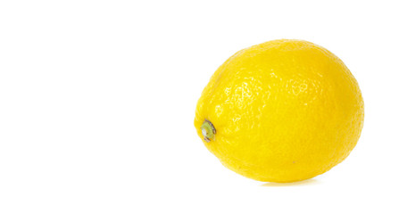 Fresh lemon isolated on white