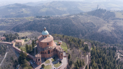 Fototapeta na wymiar Italy Bologna city landscape aerial view