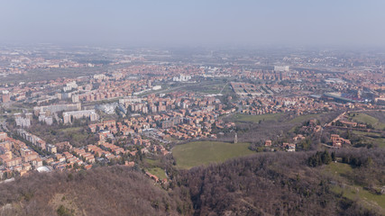 Italy Bologna city landscape aerial view