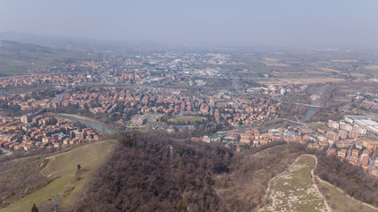 Italy Bologna city landscape aerial view