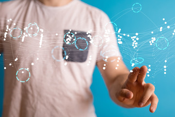 Digital Network and data concept