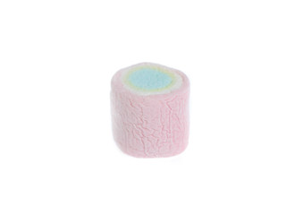 colorful marshmallows candy  on white background