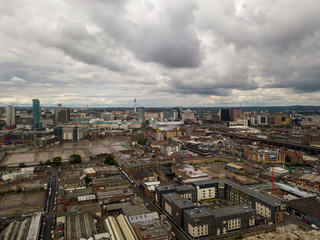 Fototapeta premium Aerial view of the city centre skyline of Birmingham, UK