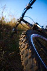 Bicycle view from wheel