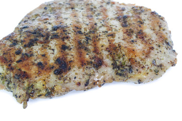 Grilled Beef Steak Isolated. Clipping path