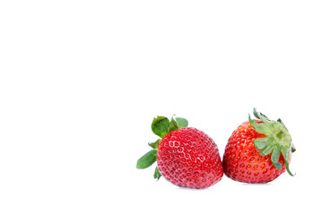 copy space strawberry isolated