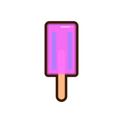 Ice cream icon isolated. Modern sweet vanilla desert sign. Trendy vector symbol for web site design, button to mobile app. Logo ice cream illustration.