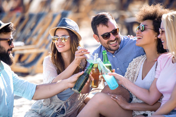 Friends on the beach