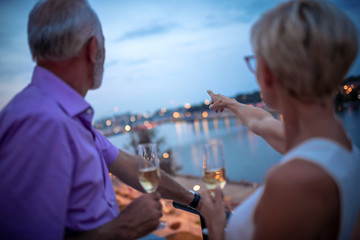 Senior couple enjoying together