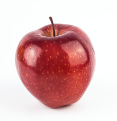 Plakat Red apple isolated on white background