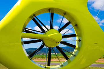 Aircraft propellers close up