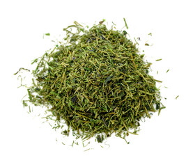 Dried Seaweed Powder isolated on white.