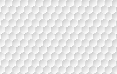 Abstract white background of Embossed surface Hexagon,Honeycomb modern pattern concept, Creative light and shadow style. Geometric mesh minimal clean gradient color for wallpaper.vector illustration