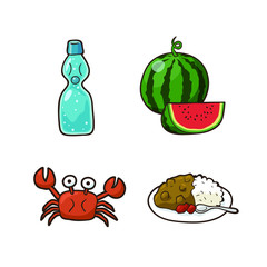 夏の海　イラスト