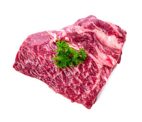 Obraz premium Fresh raw beef isolated on white background.