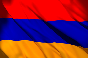 3d rendering of Armenia flag