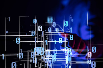 Digital Network and data concept