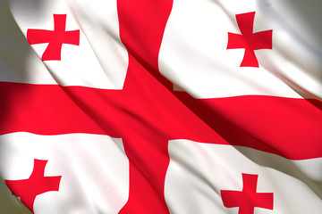 3d rendering of Georgia flag