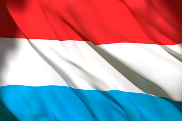 Fototapeta premium 3d rendering of Luxembourg flag