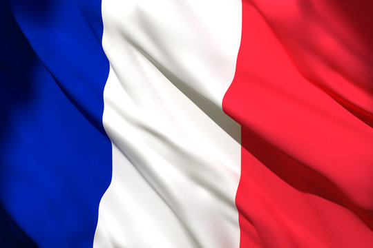 3d rendering of France flag