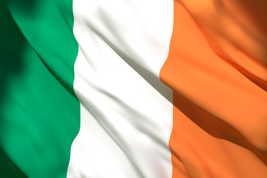 3d rendering of Ireland flag