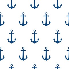 Seamless vector pattern with blue anchors. Seamless pattern can be used for wallpaper, pattern fills, web page background, surface textures.
