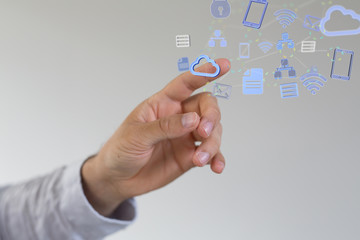 Cloud computing concept - connect to cloud