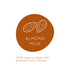 Vegan Milk package template vector