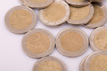 Obraz na płótnie Canvas euro coins