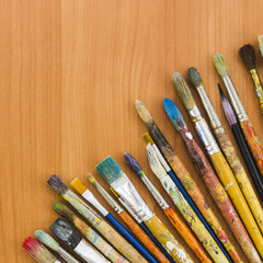 Obraz premium Top view dirty pencil line