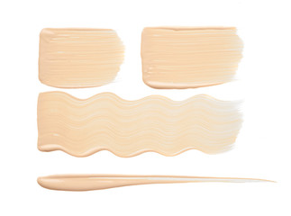 Gently beige strokes and texture of concealer