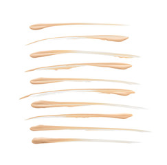 Naklejka premium Gently beige strokes and texture of concealer