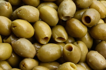 Background of olives close up. Healthy food background. Food concept.