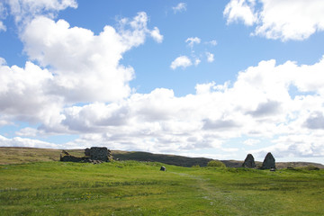 Die Ruine von Finlaggan auf der Isle of Islay