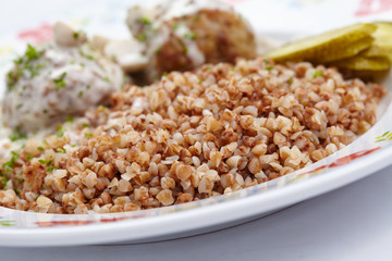 buckwheat with cutlets
