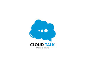 Cloud talk logo vector icon illustration design 