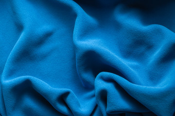 Background texture of blue fleece
