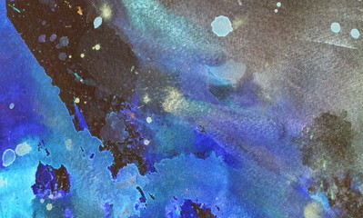 Photo of Watercolor texture on paper close-up
