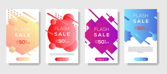 Dynamic modern shape mobile for flash sale banners