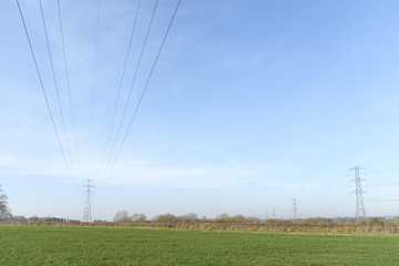 National Grid power lines and pylons
