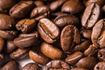 fullframe pile of brown Roasted coffee beans