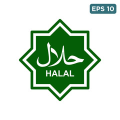 halal sign icon vector