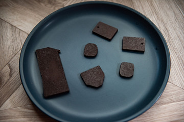 brown wood on the table
