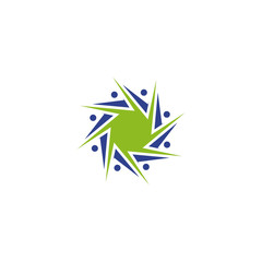 Obraz na płótnie Canvas Community and adoption care logo design vector template