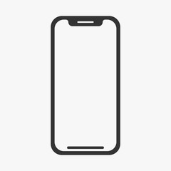 Smartphone icon flat style isolated on white background. Vector illustration